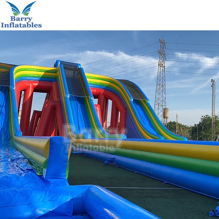 Fire Proof Outdoor Backyard Inflatable Water Slides Games For Jumping