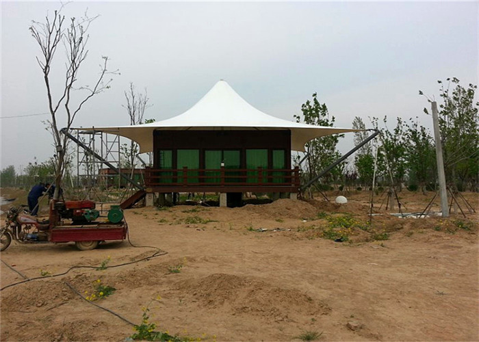 Wholesale PVDF Fabric Glamping Hotel Tent Tensile Membrane Buildings Customized Size from china suppliers