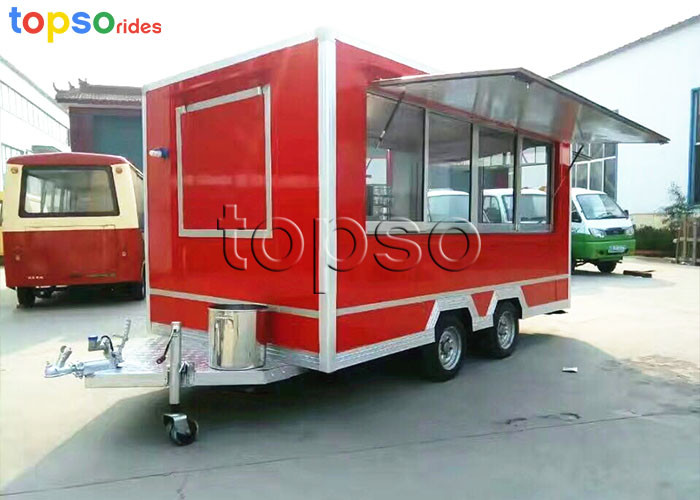 Wholesale Street Square Mobile Food Trailer  Stainle Steel Food Vending Carts Various Colors from china suppliers