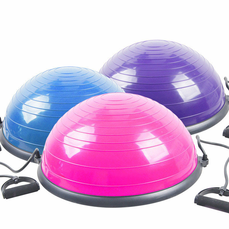 Wholesale Half Ball Balance Trainer with Straps Yoga Balance Ball Anti Slip for Core Training Home Fitness Strength Exercise from china suppliers
