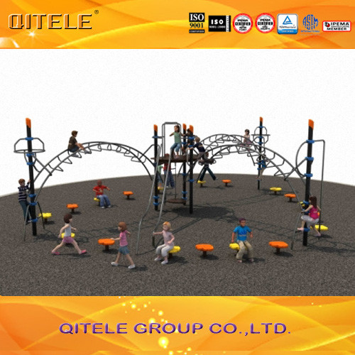 China Outside Children Fitness Playground Equipment With Arch Bridge , Playground Exercise Equipment on sale