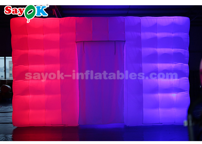 Quality 6 Man Inflatable Tent White Cube LED Light Inflatable Air Tent For Event / Party / Advertising for sale