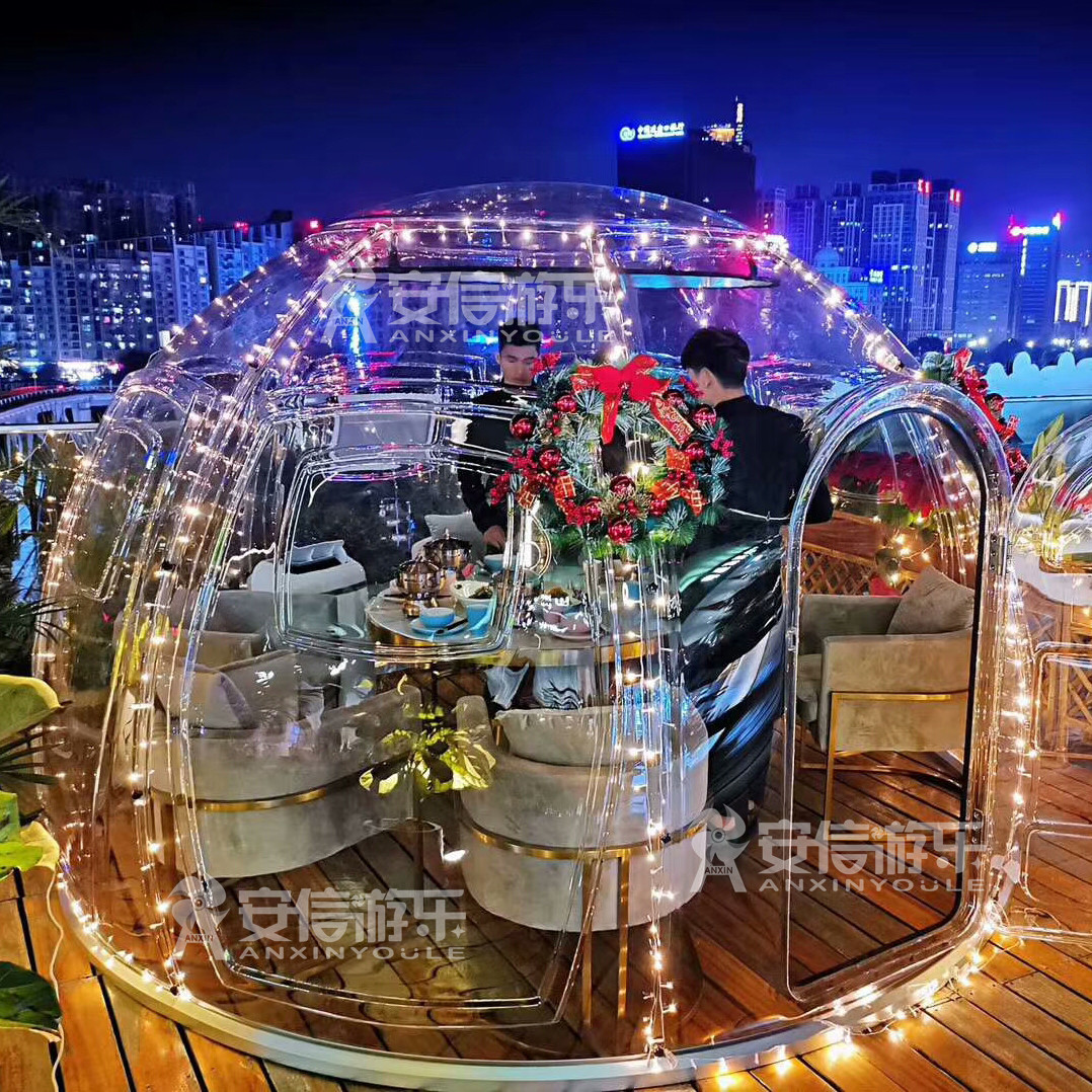 Wholesale Custom Size Outdoor 360 Degree Transparent Pc Dome Tent Bubble Tent Transparent Prefabricated Dome Houses from china suppliers