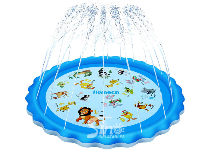 Wholesale 68'' Backyard Splash Pad Educational Inflatable Kiddie Pool With Sprinkler For Babies And Toddlers from china suppliers