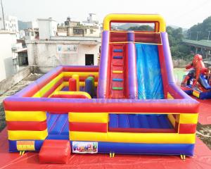 Wholesale 0.55mm PVC Inflatable Amusement Park Adult Bouncy Castle Slides from china suppliers