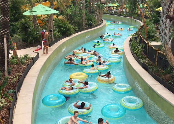 Wholesale Outdoor Water Park Lazy River Swimming Pool With Wave Making Machine from china suppliers