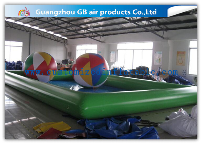 Wholesale Green Inflatable Swimming Pool Toys , Inflatable Kiddie Pools With Colorful Balls from china suppliers