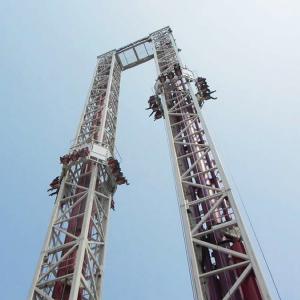 Wholesale Double Launch Free Fall Tower , Free Fall Drop Ride Running Height 54m from china suppliers
