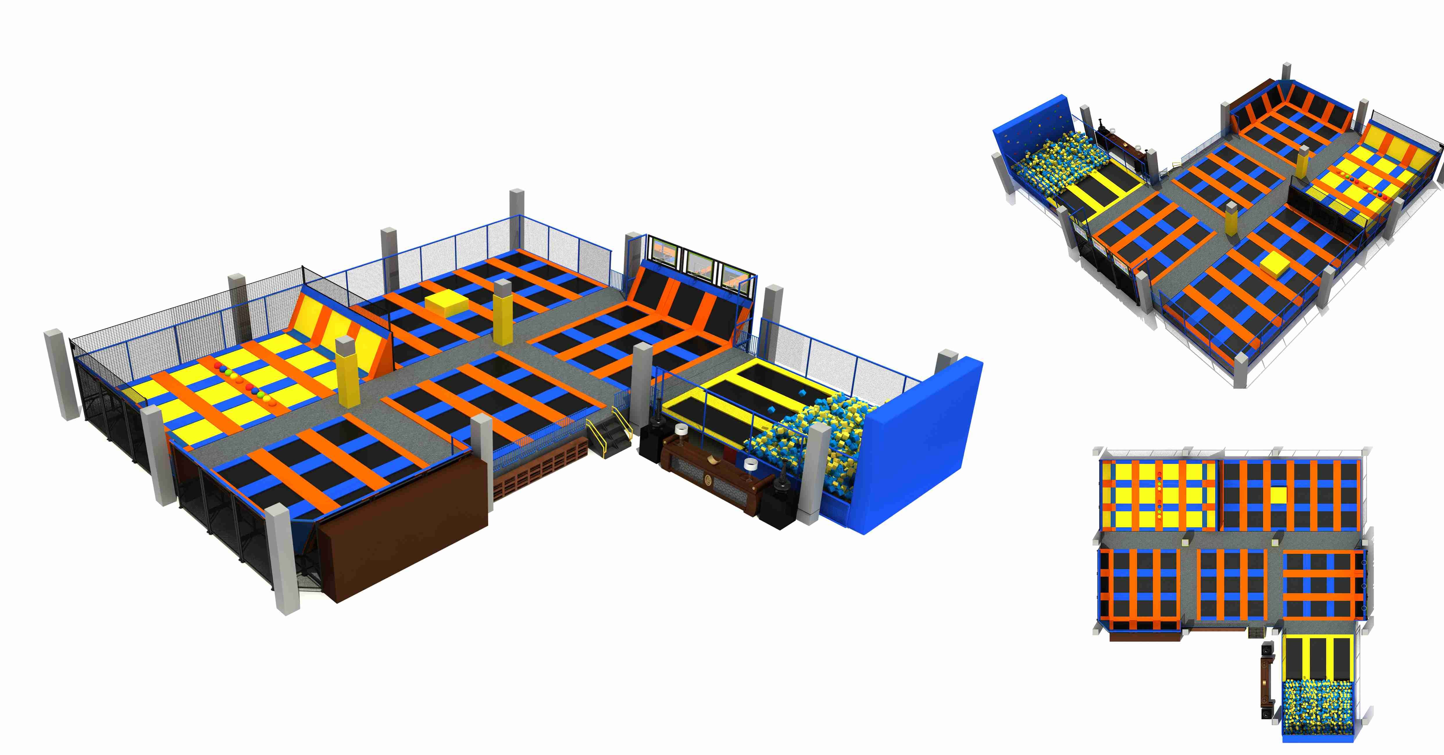 Wholesale 756M2  Free Jumping/ Indoor Trampoline Park / Kids Indoor Jumping Bed For Fun/ Amusement Trampoline from china suppliers