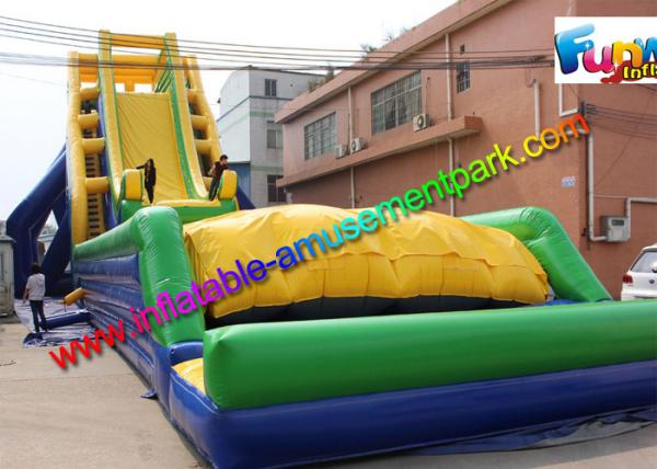 Quality 33.5 x 13.7 Inflatable Water Slide Drop Kick , Air Bag Outdoor Wet Slide for sale