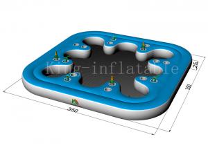 China Commercial Amusement Cup Hole Inflatable Water Toys Floating Sofa For Adults on sale