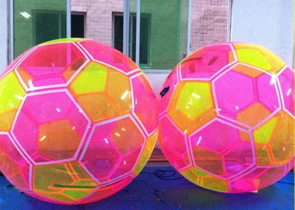 Football Shape Colorful Inflatable Water Walking Ball For Rentals