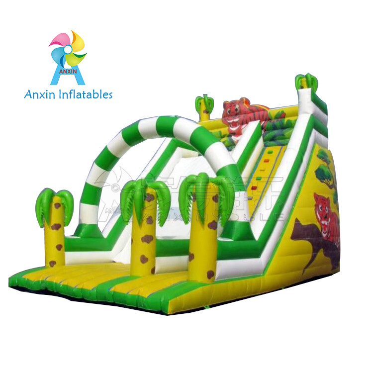 Wholesale cheap prices popular Small indoor/outdoor park games cute inflatable tiger slide for sale from china suppliers