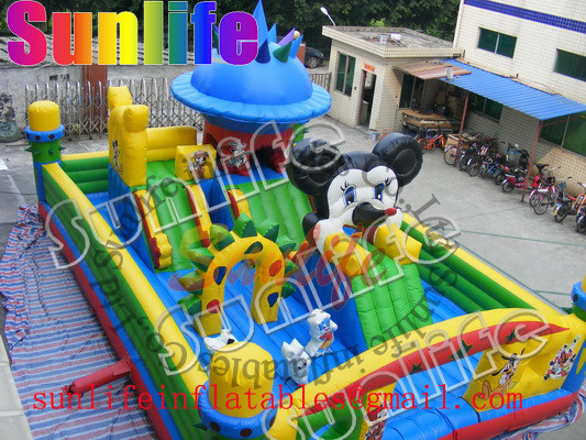 Wholesale Large Inflatable Mickey Mouse Bouncer Fun City For Amusement Parks from china suppliers