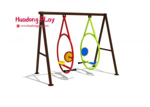 Wholesale Cute Metal Swing Sets , Kids Playground Equipment Easy To Install Cad Instruction from china suppliers