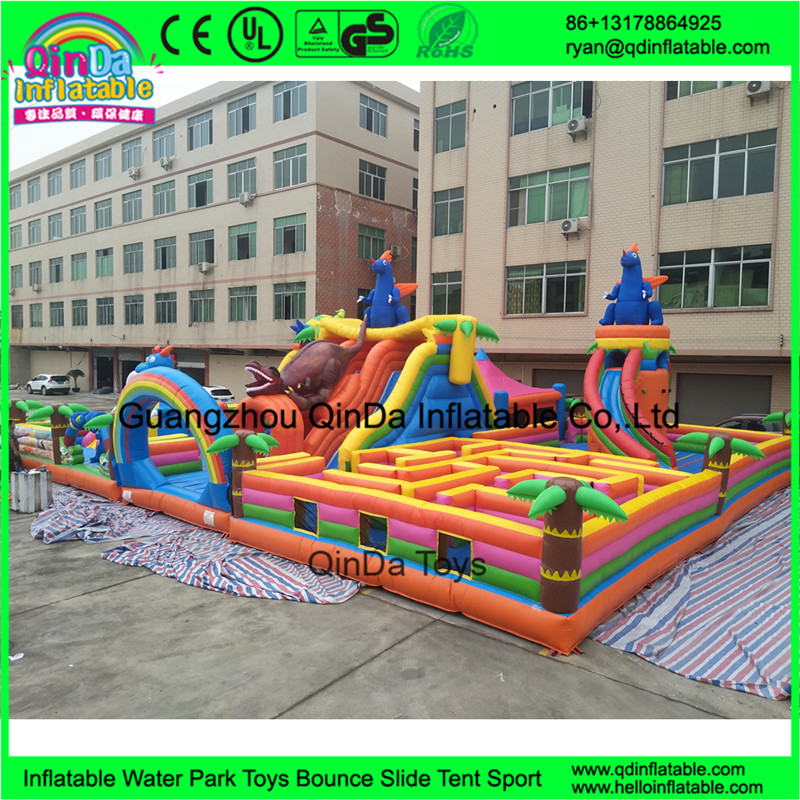 Wholesale Hot Sale Cartoon inflatable big fun city for sale, commercial Mega inflatable playground, inflatable amusement park from china suppliers