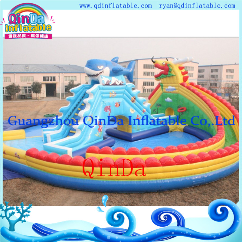 Wholesale Inflatable pool water park /portable pool water park inflatables pool with slide from china suppliers