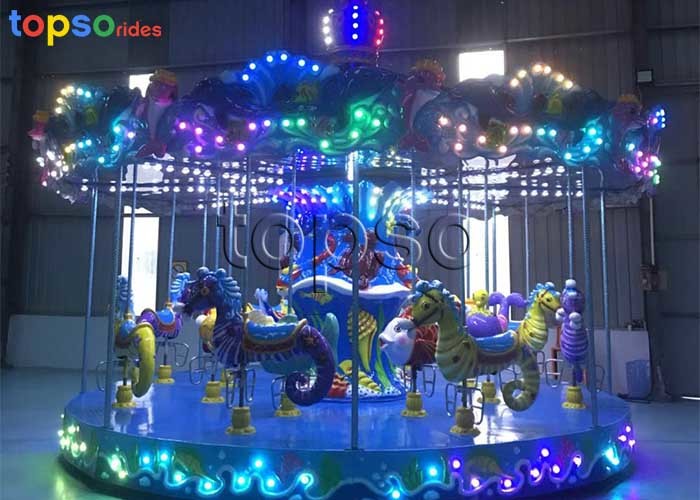 Wholesale Rotary Ocean Merry Go Round Rides 16 Seat Fairground Carousel Horse from china suppliers