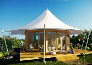 Wholesale PTFE Luxury Outdoor Tents Prefab Transparent Hollow Soundproof Glass Wall from china suppliers