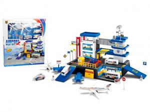 Wholesale Aviation command building DIY toys airport play set with 2 planes and 4 alloy car from china suppliers