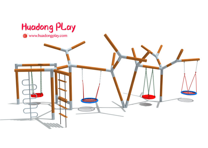 Wholesale Large Playground Equipment Swings , Rose Wood Garden Swing Set For Toddler from china suppliers