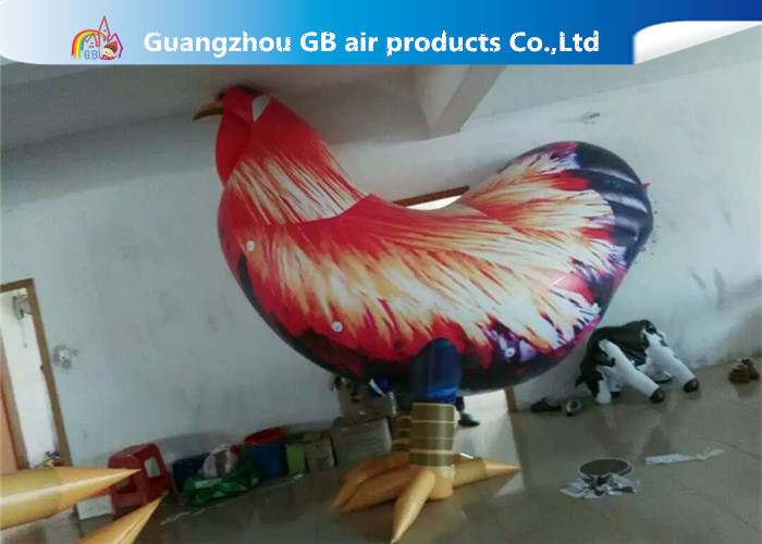 Wholesale Outside Standing Inflatable Cartoon Characters PVC Rooster Animal Cock Model from china suppliers