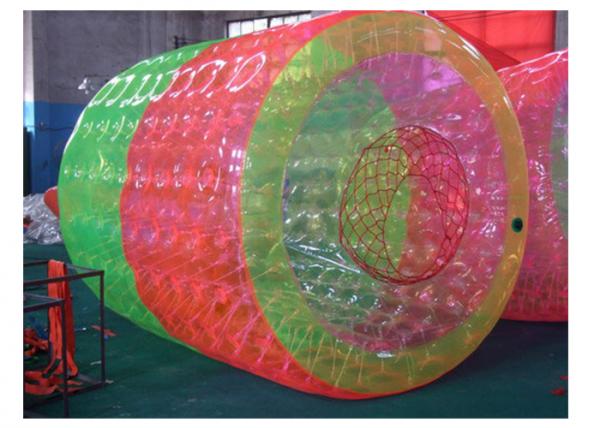 Pink / Green Colorful Durability Inflatable Water Roller 2.5* 2.2m For Park