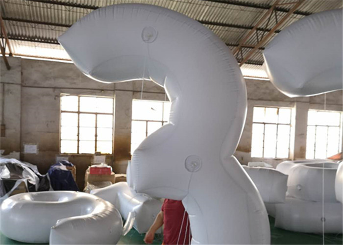 European Standard White PVC Inflatable Advertising Number Display Figure Balloon