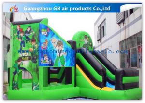 Wholesale Green Ben 10 Theme Bouncy Castle Slide , Inflatable Jumping Castle For Kids from china suppliers