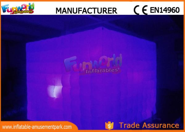 Custom Inflatable Cube Tent / Led Inflatable Air Tent Trade Show Room