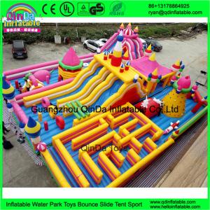 Wholesale Funny inflatable Circus amusement park,Giant inflatable clown fun city,Inflatable bouncer castle with slides from china suppliers