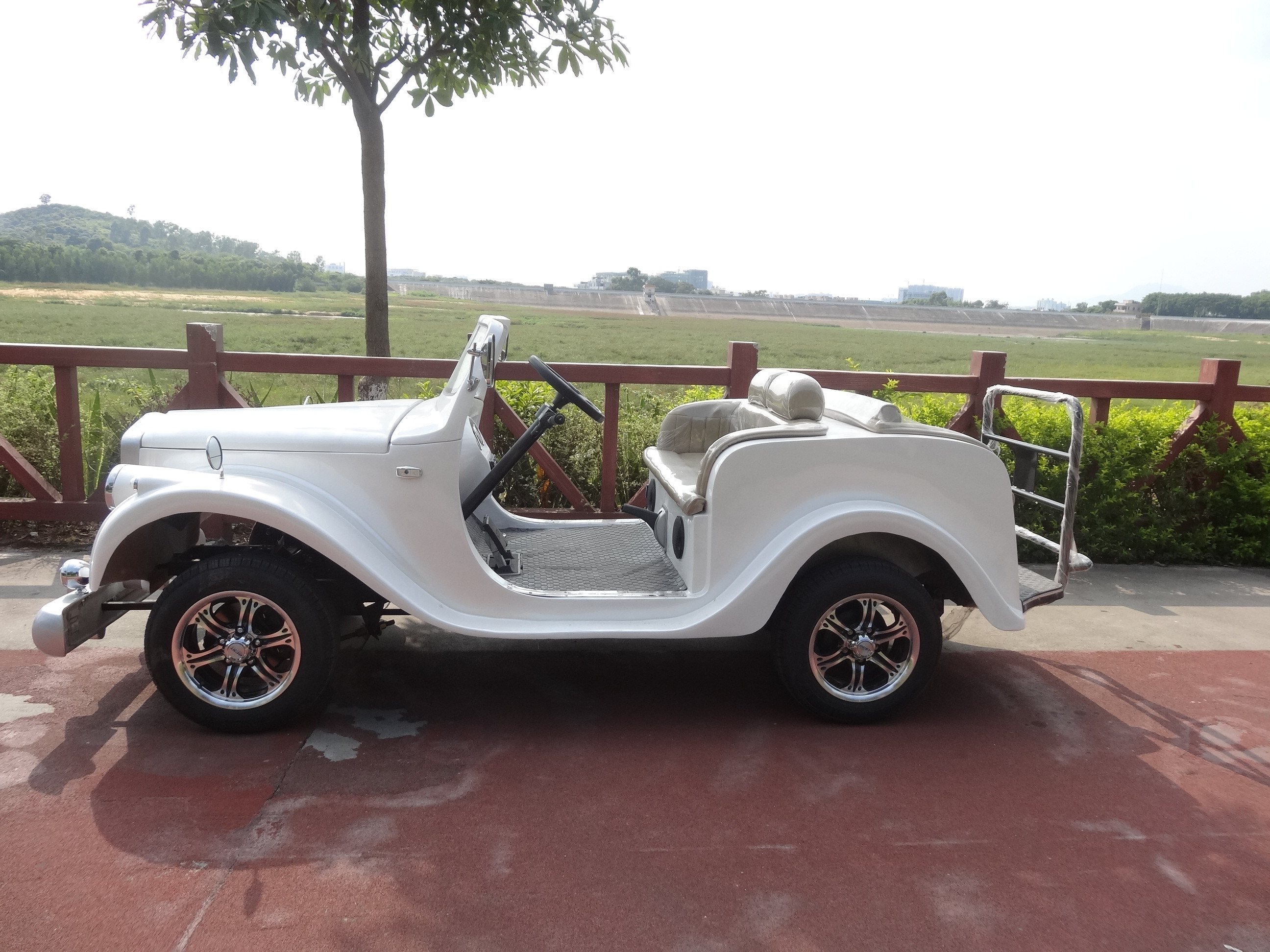 Wholesale 2 Passenger White Classic Vintage Cars 220V Glass Reinforced Plastics from china suppliers