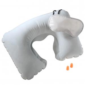 Wholesale inflatable pvc flocking neck pillow/ inflatable airline travel set /pvc inflatable pillow from china suppliers