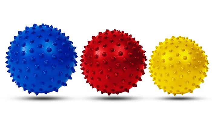 Wholesale Spiky Massage Balls For Foot, Back, Muscles ，3 Soft To Firm Spiked Massager Roller Orb Set For Plantar Fasciitis from china suppliers