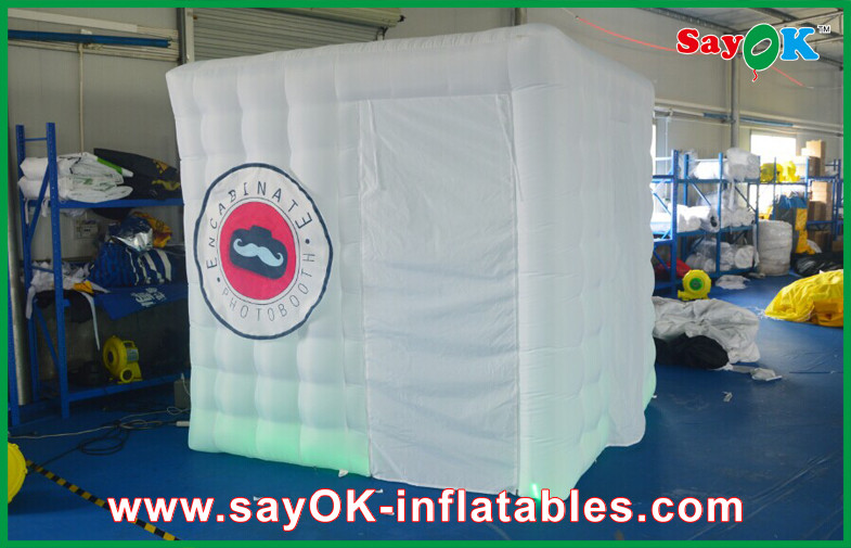Quality Photo Booth Decorations Wedding Blow Up Photo Booth , Portable Square Inflatable Picture Booth for sale