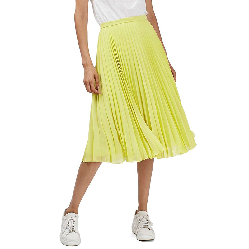 Wholesale women clothing midi skirt long chiffon pleated maxi skirt from china suppliers