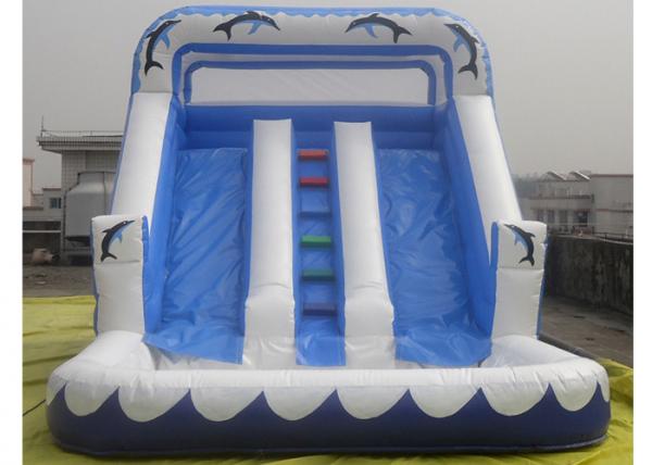 Quality Three lines Inflatable Water Slide With Pool For Kids / Adults Inflatable Slide Park for sale