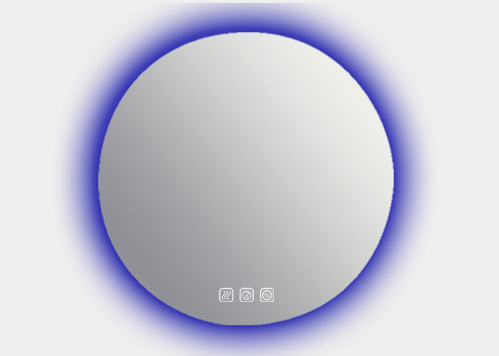 Wholesale Circular Fogless LED Illuminated Bathroom Mirror , Colour Changing Led Bathroom Mirror from china suppliers