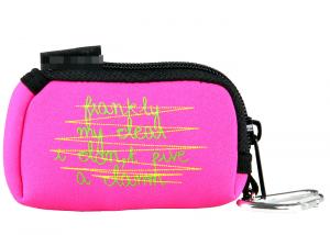 Wholesale Pink or Custom Waterproof zipper Small Cosmetic Neoprene Pouches Bags 9(L)cm X 6(W) cm from china suppliers