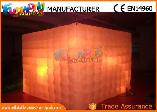 Custom Inflatable Cube Tent / Led Inflatable Air Tent Trade Show Room