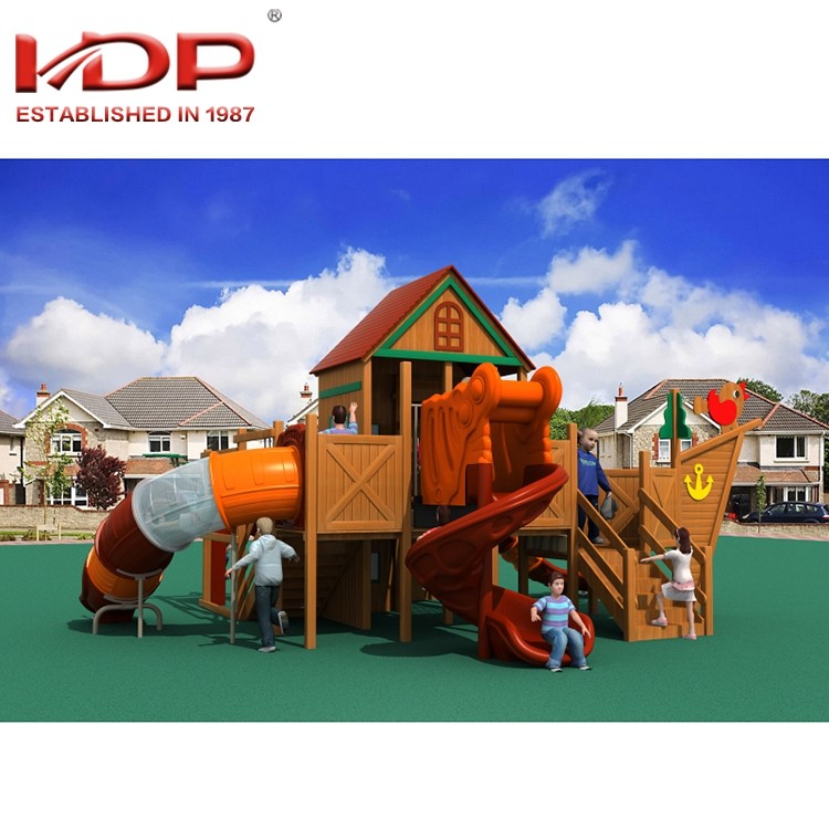 Wholesale Children Comfortable Wooden Playground Equipment , Wooden Outdoor Playground from china suppliers