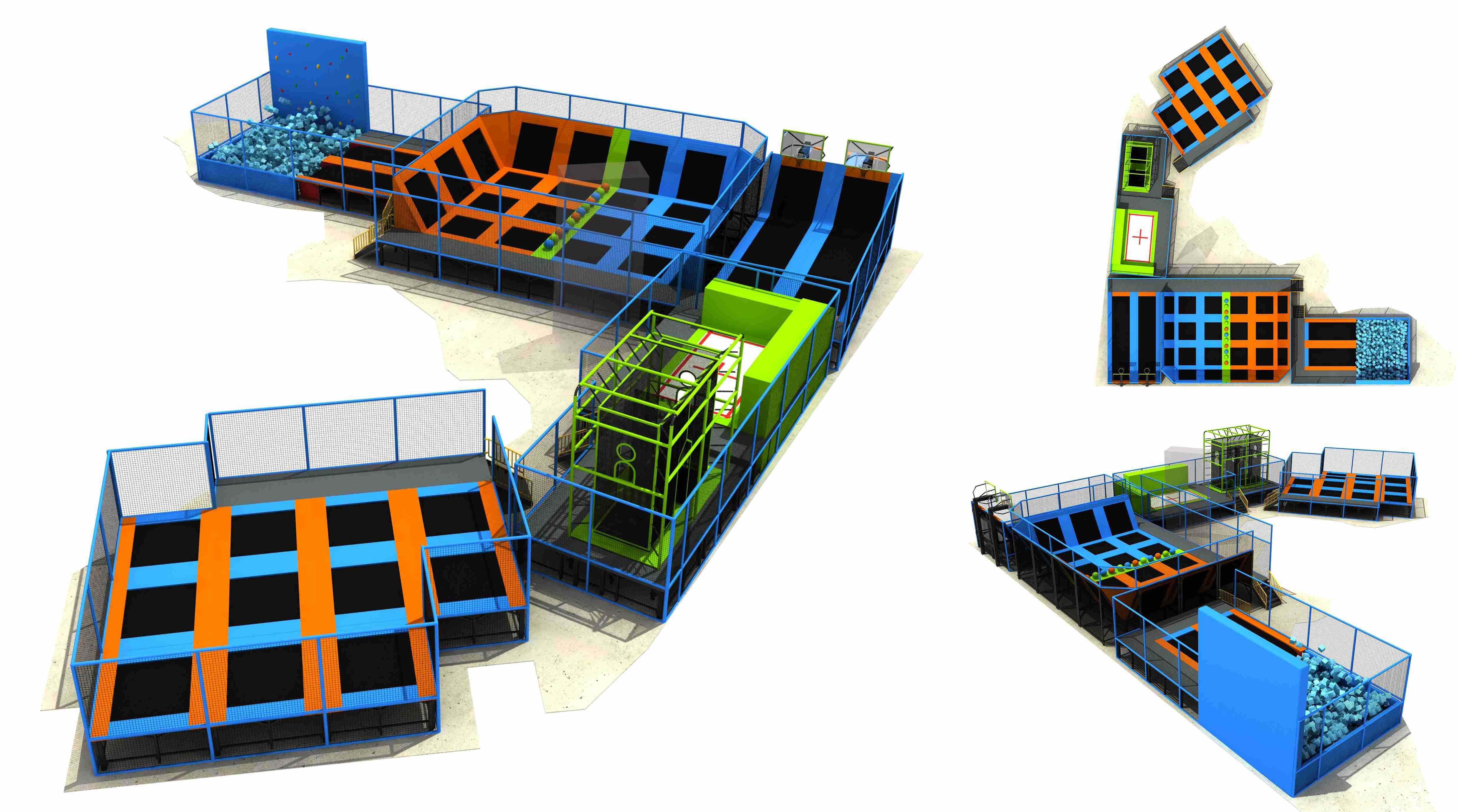 Wholesale 892M2 Chinese Custom Size Kids Amusement Indoor trampoline Park/ Outdoor Bungee Park/ Jumping Center from china suppliers