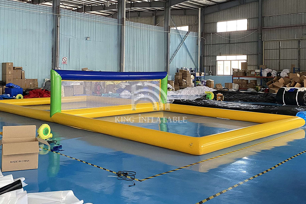 Wholesale Water Inflatable Volleyball Courts Yellow Adults Kids Family Neighborhood Entertainment Interactive Games from china suppliers