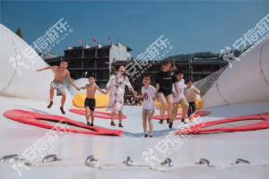 Wholesale How to enjoy the fun accross the river choose trampoline bridge from china suppliers