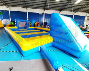 Wholesale Blow Up Soccer Field Inflatable Football Pitch 12x6x2 meter from china suppliers