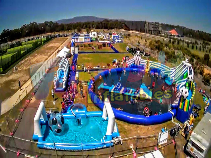 Wholesale Funworld Large Inflatable Water Slide With Swimming Pool Pvc Tarpaulin from china suppliers
