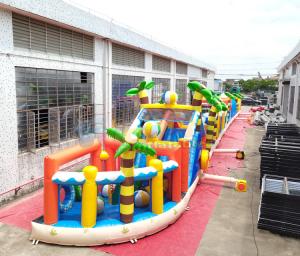 Wholesale EN71 Long Amusement Park Inflatable Bounce House Combo from china suppliers