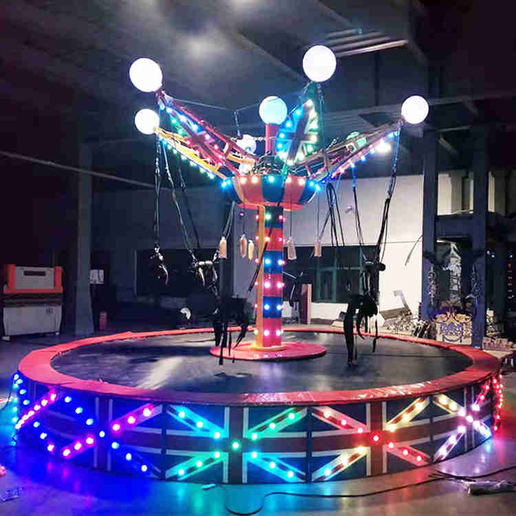 Wholesale Scary Amusement Park Rides Rotary Trampoline Ride Electric Power from china suppliers