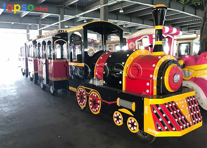 Wholesale Electric Trackless Train Ride 5-10 Km/H  Easy Control Antique Modeling Design from china suppliers