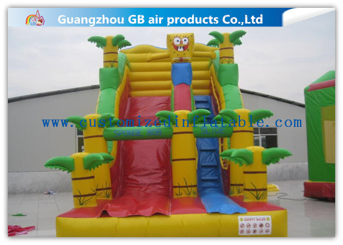Wholesale Spongebob Big Kid Inflatable Water Slides For Parties , Blow Up Outdoor Water Slides from china suppliers